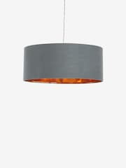 Grey And Copper Rico Easy Fit Shade Drum Ceiling Light - Image 5 of 5
