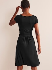 Boden Black Grnd Amelie Jersey Dress - Image 2 of 5