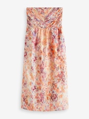 Pink Floral Bandeau Mini Summer Dress - Image 6 of 7