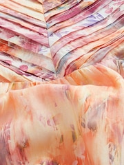 Pink Floral Bandeau Mini Summer Dress - Image 7 of 7