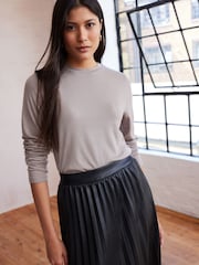Neutral - Weiches geripptes Shirt mit langen Ärmeln und TENCEL™ Lyocell - Image 1 of 6
