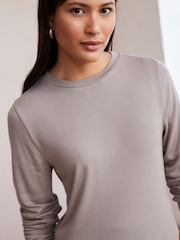 Neutral - Weiches geripptes Shirt mit langen Ärmeln und TENCEL™ Lyocell - Image 4 of 6