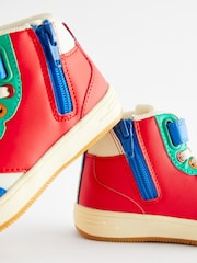 Little Bird by Jools Oliver Multi Bright Rainbow Star Hi-Top Trainers - Image 4 of 6