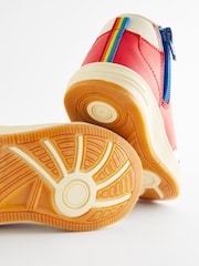 Little Bird by Jools Oliver Multi Bright Rainbow Star Hi-Top Trainers - Image 6 of 6