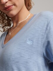 Superdry Blue Studios Embroidered 100% Cotton V-Neck T-Shirt - Image 4 of 7
