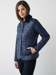 Barbour® Navy Deveron Diamond Quilt Lightweight Jacket - Image 1 of 5