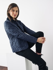 Barbour® Navy Deveron Diamond Quilt Lightweight Jacket - Image 4 of 5