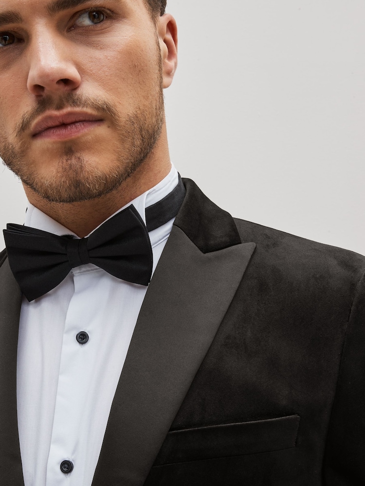Noir - Slim Fit (Slim Fit) - Blazer en velours - Image 4 of 6