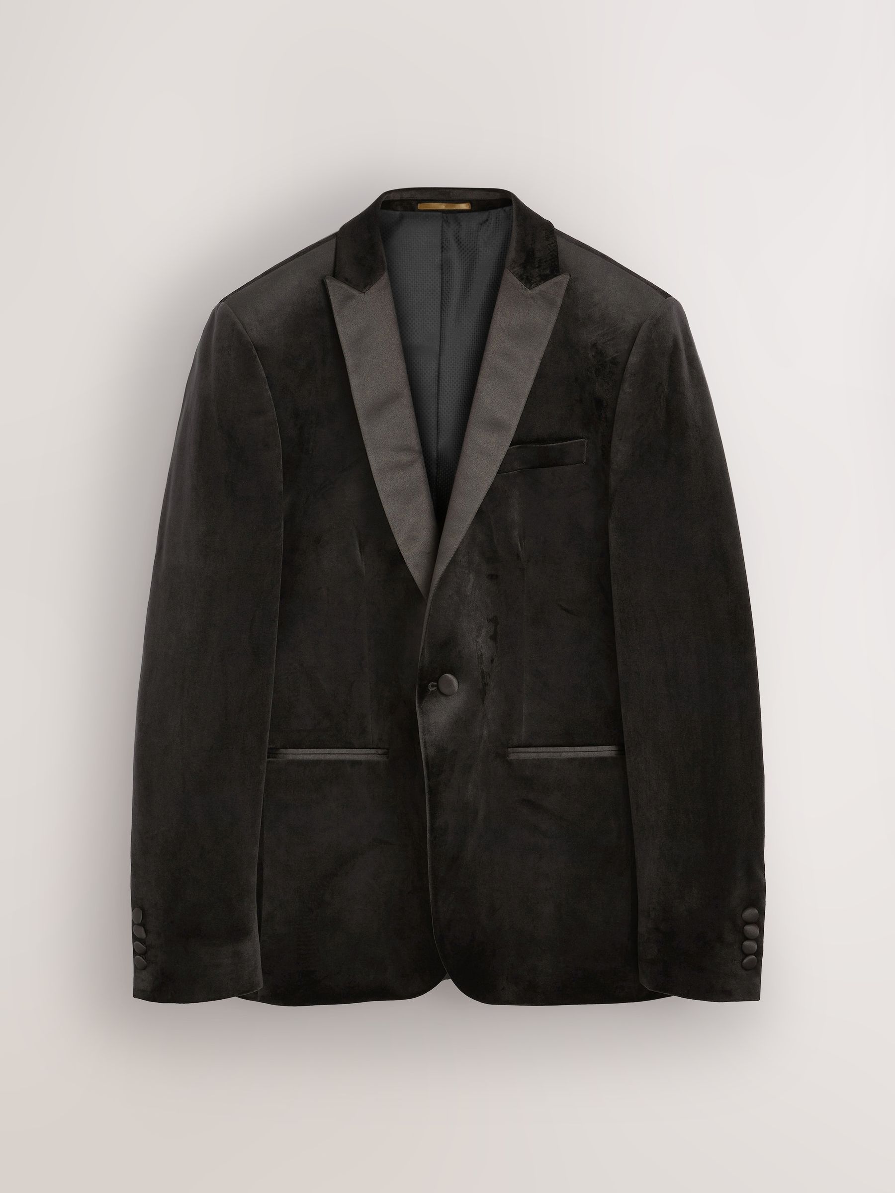 Modern Fit Velvet Blazer Black BML-1 main image 1