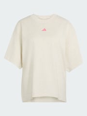 adidas Cream 3-Stripes Studio T-Shirt - Image 5 of 5