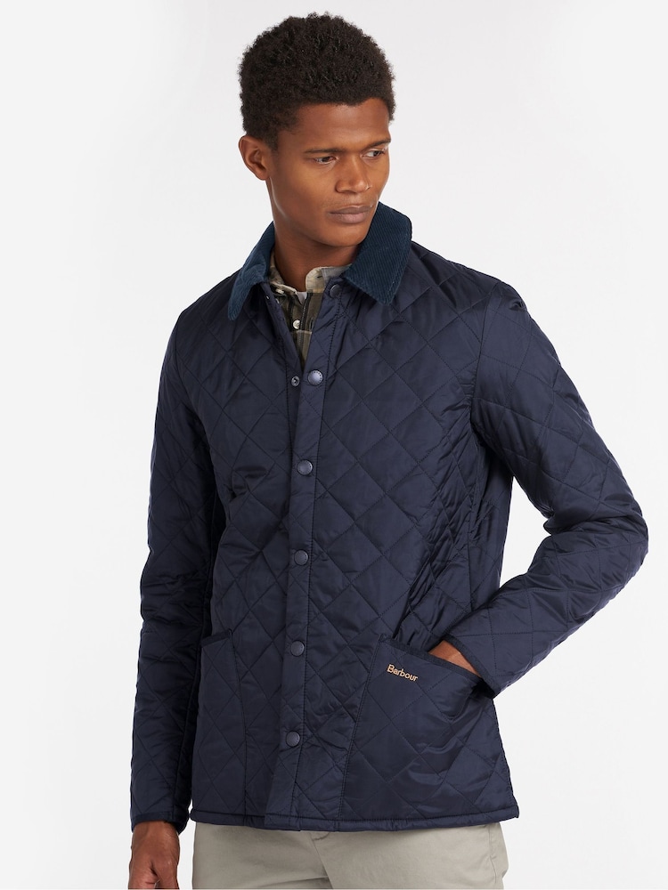 Barbour® Navy Heritage Liddesdale Slim Fit Quilted Jacket - Image 1 of 12