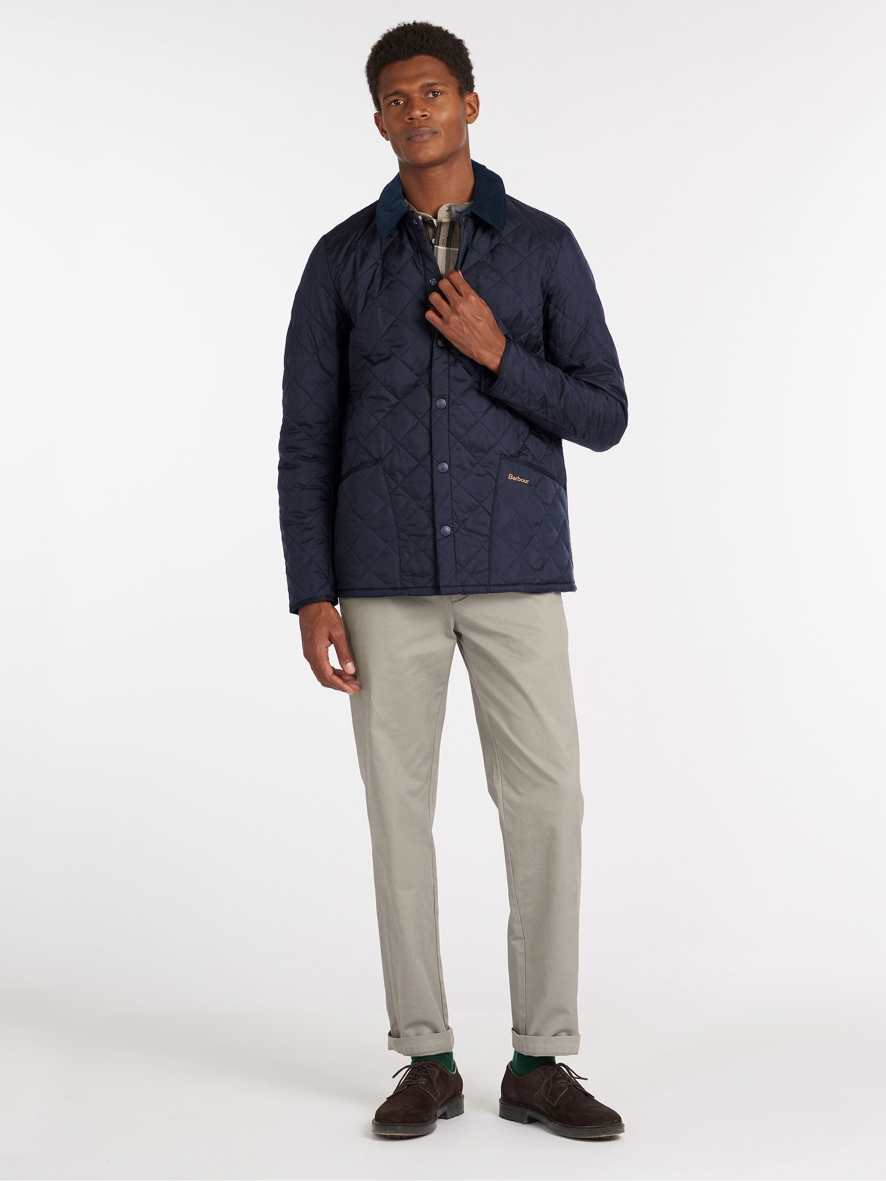 Buy Barbour Navy Heritage Liddesdale Slim Fit Quilted Jacket from Next New Zealand