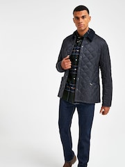 Barbour® Navy Heritage Liddesdale Slim Fit Quilted Jacket - Image 5 of 12