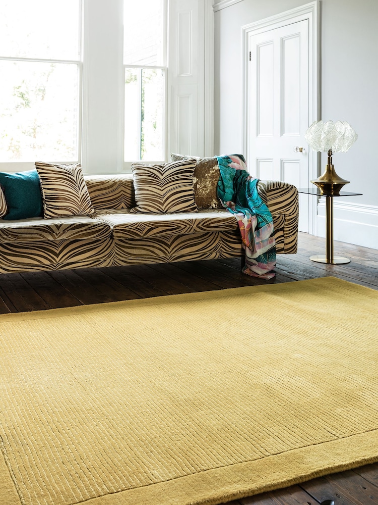 Asiatic Rugs Yellow York Lustre Rug - Image 1 of 8