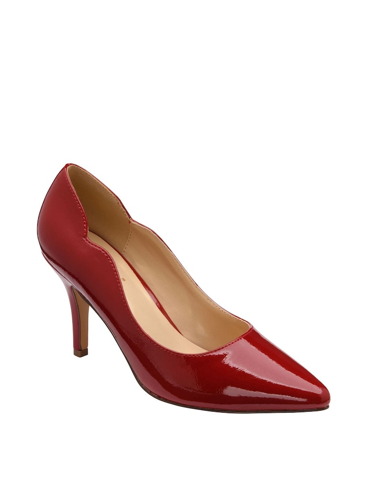 Lotus Red Stiletto Heel Patent Court Shoes - Image 1 of 4 Lotus Red Stiletto Heel Patent Court Shoes - Image 1 of 4