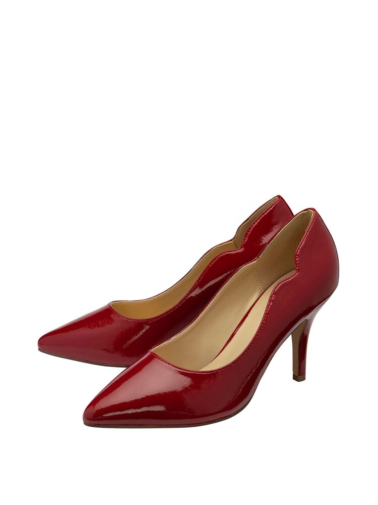 Lotus Red Stiletto Heel Patent Court Shoes - Image 2 of 4 Lotus Red Stiletto Heel Patent Court Shoes - Image 2 of 4