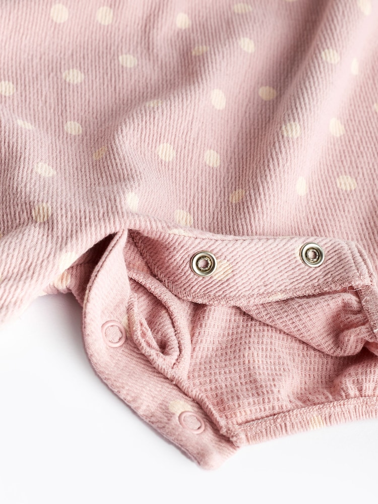 Pink Bunny Baby Vest Rompers 3 Pack - Image 10 of 10