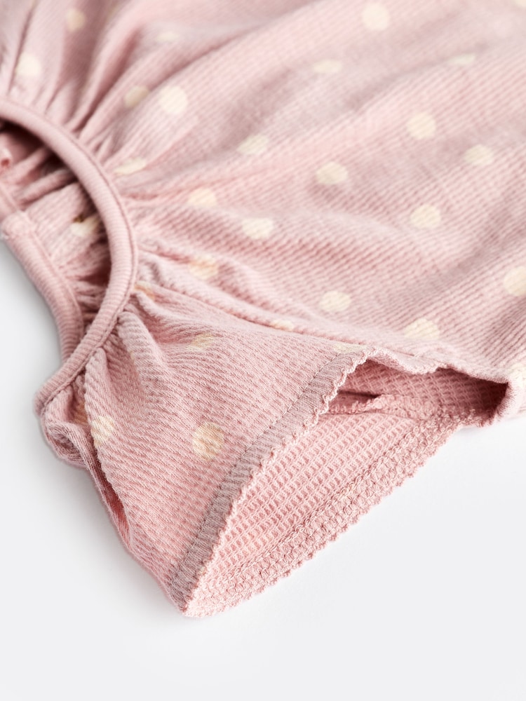 Pink Bunny Baby Vest Rompers 3 Pack - Image 8 of 10