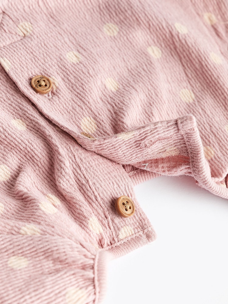Pink Bunny Baby Vest Rompers 3 Pack - Image 9 of 10