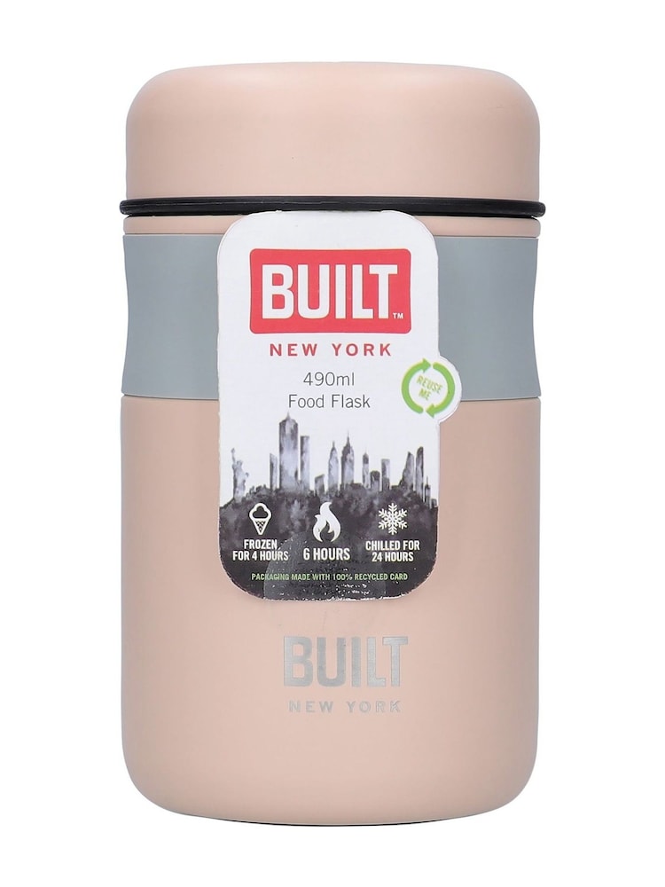BUILT Pink Mindful 490ml Food Flask - Image 2 of 2