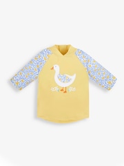 JoJo Maman Bébé Blue Lemon UPF 50 2-Piece Rash Vest Set - Image 4 of 5