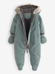 FatFace Green Baby Snowsuit - Image 4 of 10