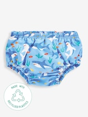 JoJo Maman Bébé Shark Shark Print Swim Nappy - Image 3 of 4