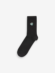 Coffee Embroidered Motif Ankle Socks 4 Pack - Image 4 of 6