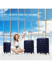 Set Of 2 Large Check-In & Small Carry-On Hardcase Travel Suitcase - Image 4 of 6