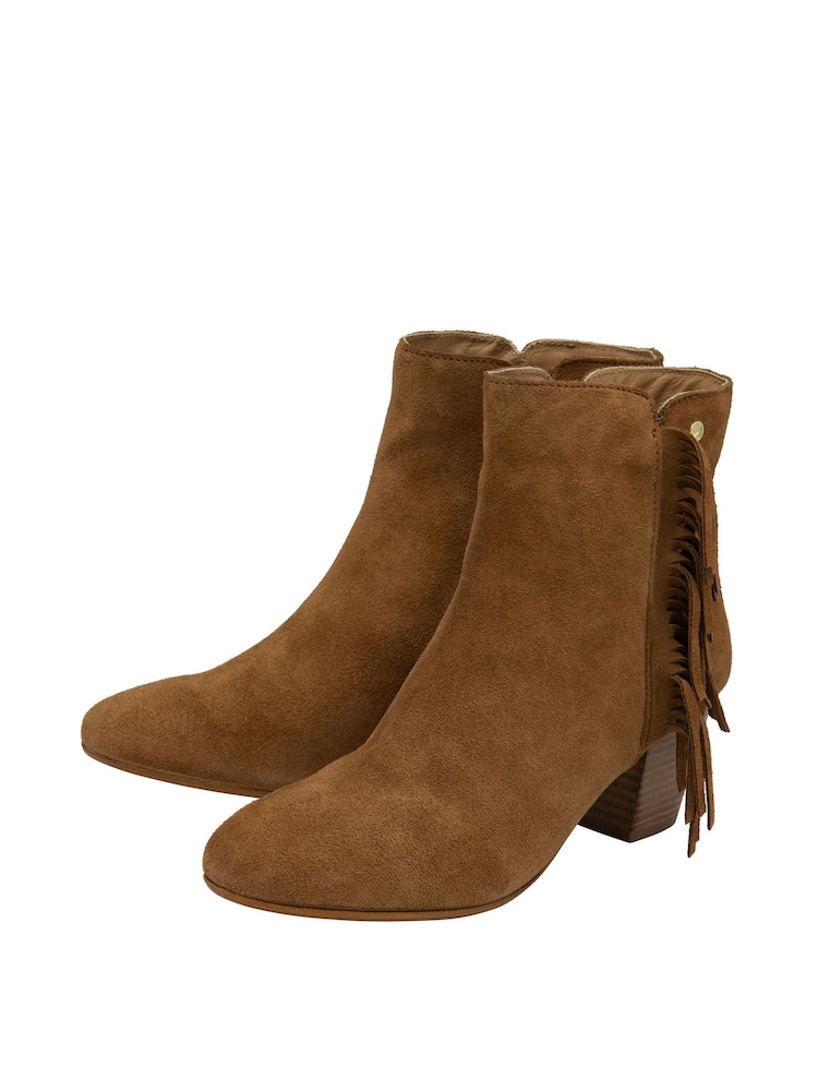 Ravel Brown Light Suede Leather Ankle Boots - Image 2 of 4 Ravel Brown Light Suede Leather Ankle Boots - Image 2 of 4