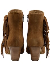 Ravel Brown Light Suede Leather Ankle Boots - Image 3 of 4