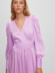 BOSS Pink V-Neck Long Sleeve Knee Length Dress - Image 3 of 4