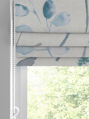 Blue Ready Made Blackout Isla Floral Print Roman Blinds - Image 4 of 8