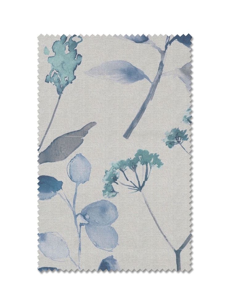 Blue Ready Made Blackout Isla Floral Print Roman Blinds - Image 8 of 8