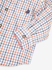 JoJo Maman Bébé Blue Boys' Check Shirt - Image 3 of 3