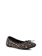 Dune London Dark Black Hallo Charm Trim Ballet Shoes - Image 4 of 6