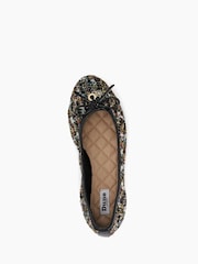 Dune London Dark Black Hallo Charm Trim Ballet Shoes - Image 6 of 6