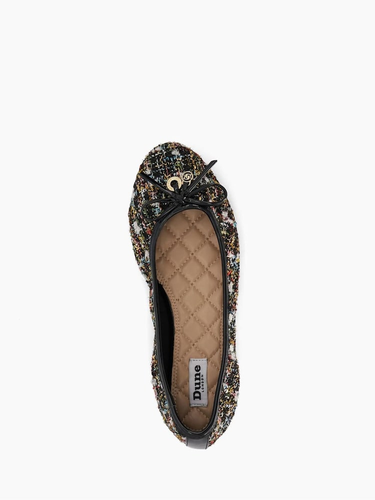 Dune London Dark Black Hallo Charm Trim Ballet Shoes - Image 6 of 6