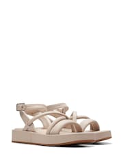 Clarks Natural Leather Alda Cross Sandals - Image 1 of 7