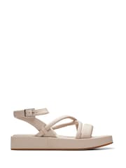 Clarks Natural Leather Alda Cross Sandals - Image 2 of 7