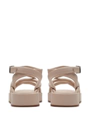 Clarks Natural Leather Alda Cross Sandals - Image 3 of 7
