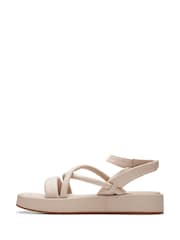 Clarks Natural Leather Alda Cross Sandals - Image 5 of 7