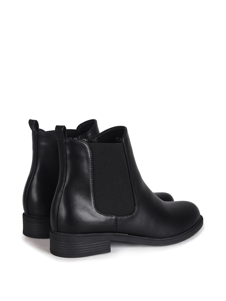 Linzi Black Fia Soft Faux Leather Classic Chelsea Boots - Image 4 of 4