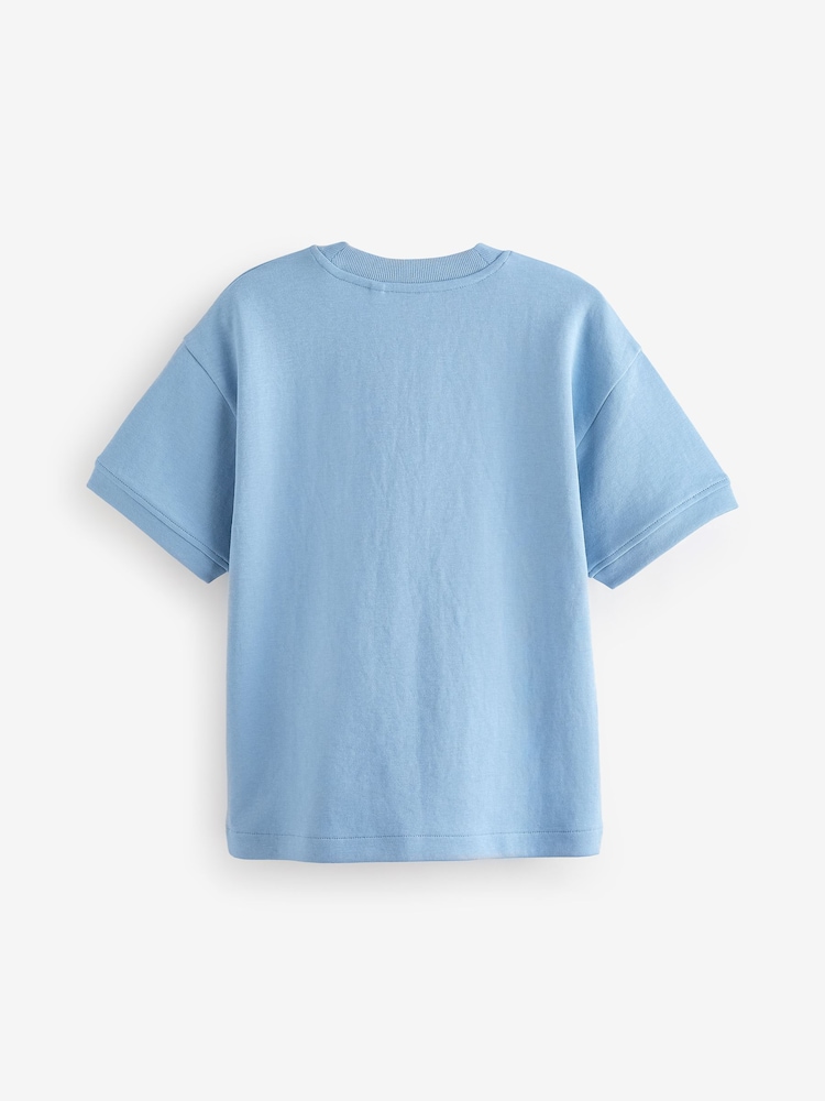 Blue Relaxed Fit Heavyweight T-Shirt (3-16yrs) - Image 2 of 3
