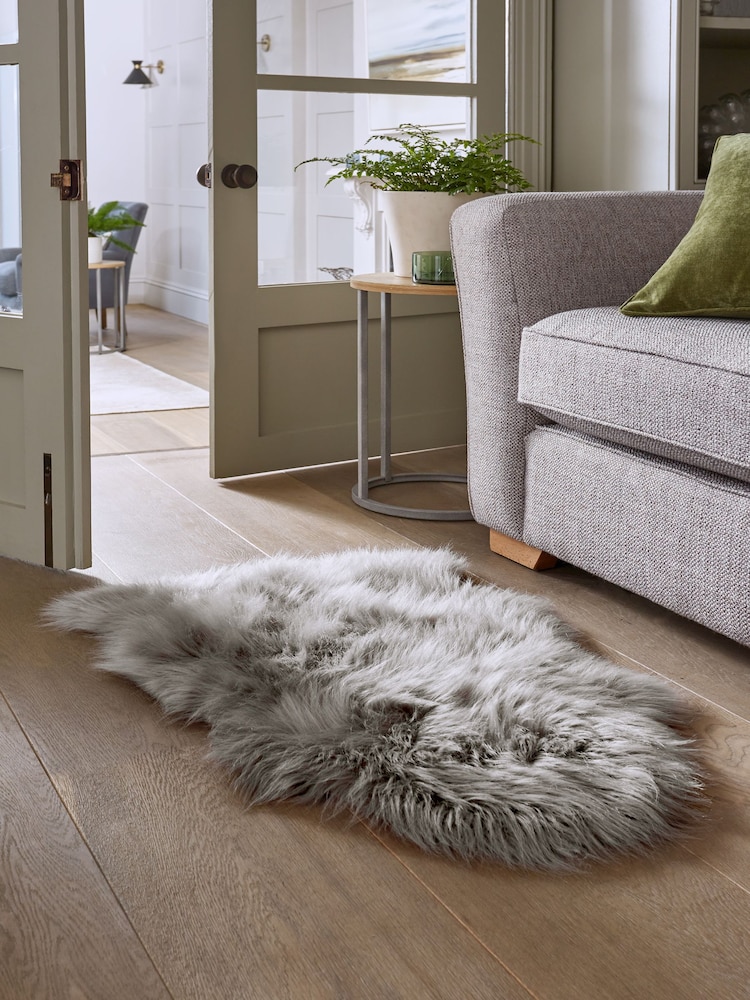Grey Arctic Cosy Faux Fur Rug - Image 2 of 6
