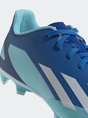 adidas Blue/White Adult Sport X Crazyfast4 Flexible Ground Boots - Image 10 of 10