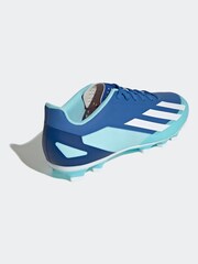 adidas Blue/White Adult Sport X Crazyfast4 Flexible Ground Boots - Image 4 of 10