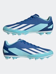 adidas Blue/White Adult Sport X Crazyfast4 Flexible Ground Boots - Image 6 of 10