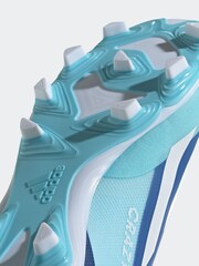 adidas Blue/White Adult Sport X Crazyfast4 Flexible Ground Boots - Image 9 of 10