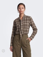ONLY Tie Neck Check Shirt - Obrázek 1 z 7